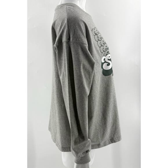 Wear by Erin Andrews Womens Top Sz Large Gray Michigan State Spartans Tee Shirt - Picture 2 of 6